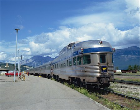 Canadian National Railways, Jasper, Alberta, Canada, North America Photographie de stock - Rights-Managed, Code: 841-02902798