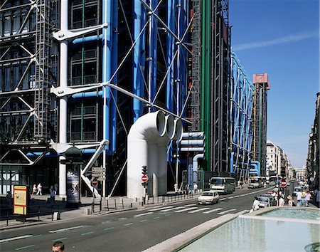 The Pompidou Centre, Beaubourg, Paris, France, Europe Foto de stock - Con derechos protegidos, Código: 841-02902849