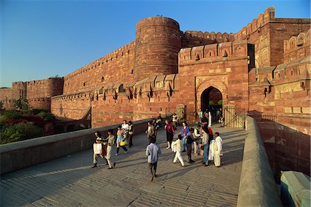 Red Fort, UNESCO World Heritage Site, Agra, Uttar Pradesh state, India, Asia Stock Photo - Rights-Managed, Code: 841-02903148