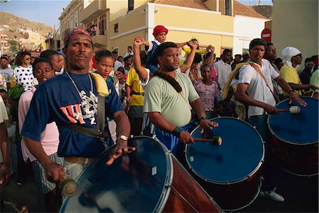 Mardi Gras festival, Mindelo City, Sao Vicente Island, Cape Verde Islands, Africa Foto de stock - Con derechos protegidos, Código: 841-02903298