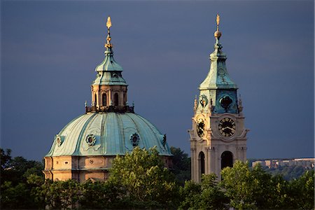 prague st nicholas church - The dome of St. Nicholas church, Prague, Czech Republic, Europe Stock Photo - Rights-Managed, Code: 841-02903419