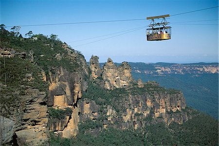 simsearch:841-02703810,k - The Three Sisters and scenic skyway, Katoomba, the Blue Mountains, UNESCO World Heritage Site, New South Wales (N.S.W.), Australia, Pacific Foto de stock - Con derechos protegidos, Código: 841-02903477