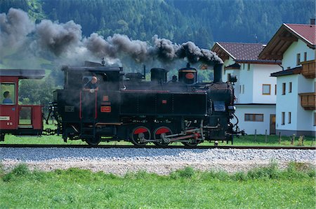 Steam train, vallée de la Ziller, du Tyrol, Autriche, Europe Photographie de stock - Rights-Managed, Code: 841-02914798