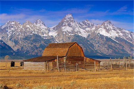 The Teton Range, Grand Teton National Park, Wyoming, United States of America Foto de stock - Con derechos protegidos, Código: 841-02914815