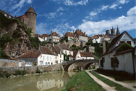 Town of Semur-en-Auxois, Cotes d'Or, Bourgogne (Burgundy), France, Europe Stock Photo - Rights-Managed, Code: 841-02915071