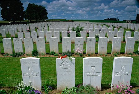 First World War British Cemetery, Valley of the Somme near Mons, Nord-Picardie, France, Europe Stock Photo - Rights-Managed, Code: 841-02915138