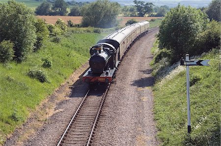 Le chemin de fer Gloucestershire et Warwickshire patrimoine vapeur et Diesel, près de la station Toddington, les Cotswolds, Midlands, Angleterre, Royaume-Uni, Europe Photographie de stock - Rights-Managed, Code: 841-02915304