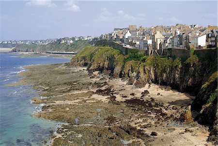 Old walled town, Granville, Cotentin Peninsula, Manche, Normandy, France, Europe Stock Photo - Rights-Managed, Code: 841-02915302