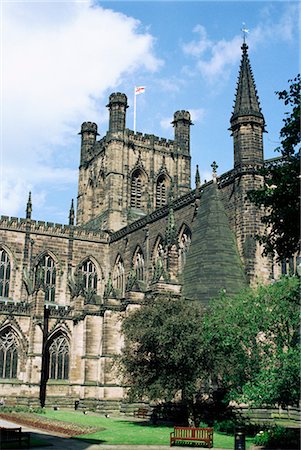 Cathedral of Christ and the Blessed Virgin, largely built in 1093, Chester, Cheshire, England, United Kingdom, Europe Foto de stock - Con derechos protegidos, Código: 841-02915643