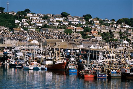 Fishing boats in harbour, Newlyn, Cornwall, England, United Kingdom, Europe Foto de stock - Con derechos protegidos, Código: 841-02915676
