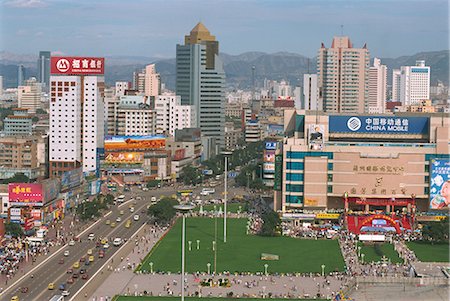 dongfanghong square - Around Dongfanghong Square, new high-rise buildings, Lanzhou city, China, Asia Stock Photo - Rights-Managed, Code: 841-02915709