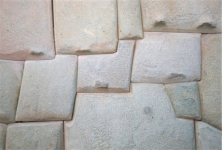 Interlocking Inca stonework in granite, in old town, now the Museo Arte Religioso, Cuzco, Peru, South America Stock Photo - Rights-Managed, Code: 841-02915806