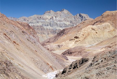 simsearch:841-03062420,k - Descent from Kunzum Pass, 4550m, Spiti Valley headwaters, Himachal Pradesh, India, Asia Stock Photo - Rights-Managed, Code: 841-02915819