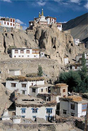 Lamayuru monastery and village, Ladakh, India, Asia Stock Photo - Rights-Managed, Code: 841-02915839