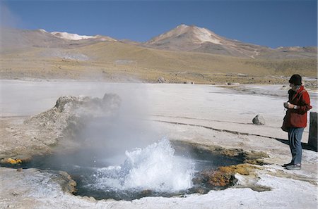 simsearch:841-03067416,k - Geyser in pool in sinter basin, El Tatio geyser basin on altiplano, Atacama Desert, Chile, South America Foto de stock - Con derechos protegidos, Código: 841-02915858