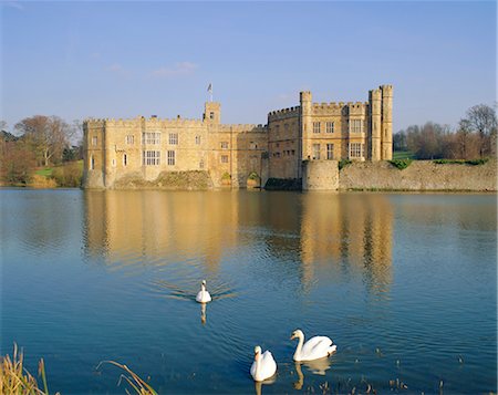 simsearch:841-02944394,k - Swans in front of Leeds Castle, Kent, England Foto de stock - Con derechos protegidos, Código: 841-02916037