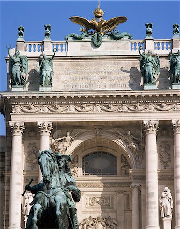 Hofburg, Site du patrimoine mondial de l'UNESCO, Vienne, Autriche, Europe Photographie de stock - Rights-Managed, Code: 841-02916093