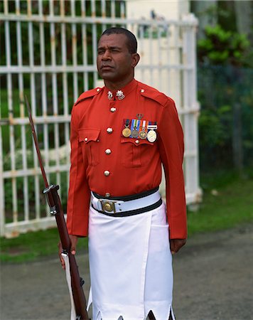 Government House guard, Suva, Viti Levu, Fiji, Pacific Islands, Pacific Foto de stock - Con derechos protegidos, Código: 841-02916119