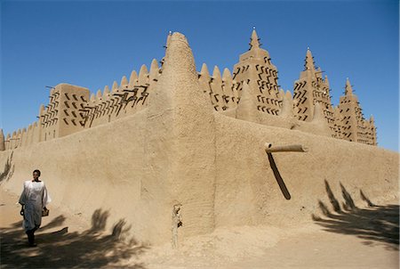 simsearch:841-02916517,k - La grande mosquée, Djenné, Mali, l'UNESCO World Heritage Site, Afrique Photographie de stock - Rights-Managed, Code: 841-02916518