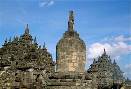 Main temples and stupa of the Plaosan Lor compound, Plaosan temples, near Prambanan, island of Java, Indonesia, Southeast Asia, Asia Stock Photo - Rights-Managed, Code: 841-02916552