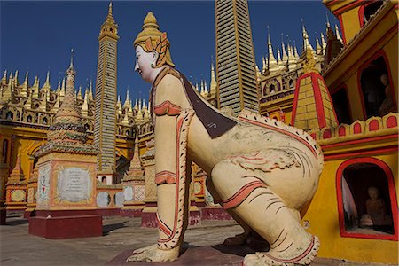 Thanboddhay Paya, built between 1939 and 1952 by Moehnyin Sayadaw and said to contain over half a million Buddha images, Monywa, Sagaing Division, Myanmar (Burma), Asia Stock Photo - Rights-Managed, Code: 841-02916563