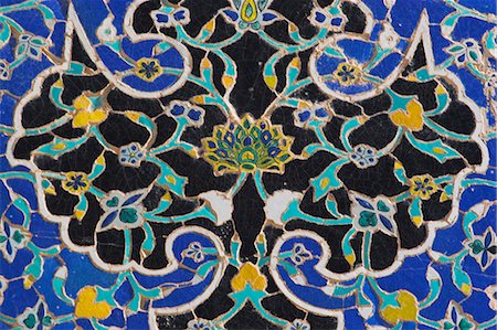 simsearch:841-02916820,k - Detail of tilework on the Friday Mosque or Masjet-eJam, built in the year 1200 by the Ghorid Sultan Ghiyasyddin on the site of an earlier 10th century mosque, Herat, Herat Province, Afghanistan, Asia Foto de stock - Con derechos protegidos, Código: 841-02916729