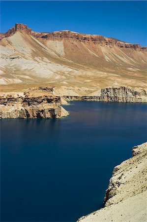 Band-I-Zulfiqar the main lake, Band-E- Amir (Bandi-Amir) (Dam of the King) crater lakes, Afghanistan's first National Park, Bamian province, Afghanistan, Asia Stock Photo - Rights-Managed, Code: 841-02916735