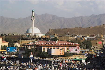 City centre and walls of Bala Hissar, citadel or fortress dating back to the 5th century AD, Kabul, Afghanistan, Asia Foto de stock - Con derechos protegidos, Código: 841-02916874