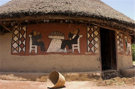 simsearch:841-03034170,k - Painted houses of the Alaba peoples near Kulito, Ethiopia, Africa Foto de stock - Con derechos protegidos, Código: 841-02916967