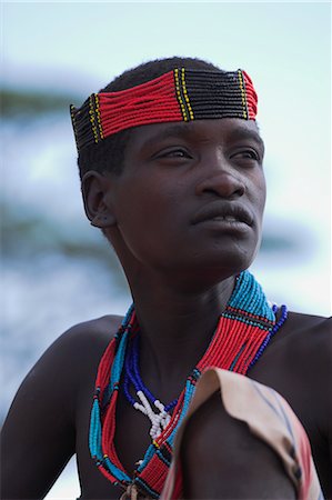 Hamer man, Hamer Jumping of the Bulls initiation ceremony,Turmi, Lower Omo valley, Ethiopia, Africa Stock Photo - Rights-Managed, Code: 841-02916986