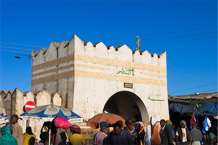 simsearch:841-02705056,k - Shewa Gate, one of seven entrances to the ancient walled city, Harar, Ethiopia, Africa Foto de stock - Con derechos protegidos, Código: 841-02917259