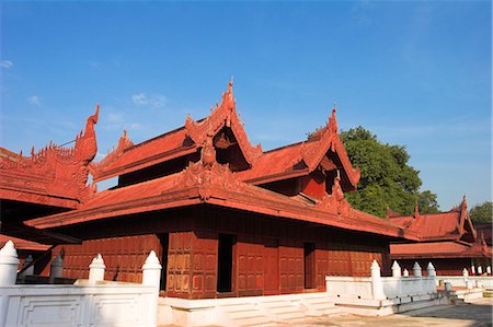 royal palace in myanmar - Reconstructed buildings at Mandalay Royal Palace, Mandalay, Myanmar (Burma), Asia Stock Photo - Rights-Managed, Code: 841-02917310