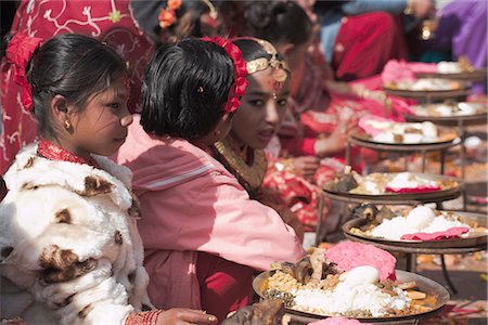 simsearch:841-02917363,k - Girls at Kumari (living goddess) festival, Durbar Square, Kathmandu, Nepal, Asia Stock Photo - Rights-Managed, Code: 841-02917363