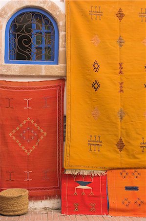 Carpets hanging outside shop in the medina, Essaouira, Morocco, North Africa, Africa Stock Photo - Rights-Managed, Code: 841-02917448