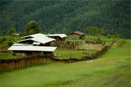 Airstrip, South Beliam Valley, Irian Jaya, Indonesia, Southeast Asia, Asia Foto de stock - Direito Controlado, Número: 841-02917579