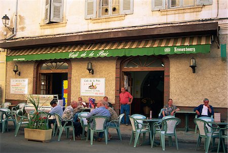 Locals at Le Cafe de la Paix, Ile Rousse, Corsica, France, Europe Stock Photo - Rights-Managed, Code: 841-02917654