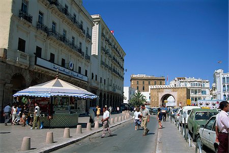 The Avenue Bourguiba and the Place De La Victoire End, Tunis, Tunisia, North Africa, Africa Stock Photo - Rights-Managed, Code: 841-02917674