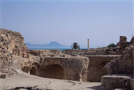 Thermes d'Antonin, Carthage, UNESCO World Heritage Site, Tunisie, Afrique du Nord, Afrique Photographie de stock - Rights-Managed, Code: 841-02917672