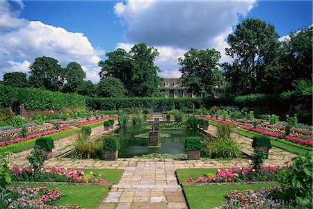 Jardin en contrebas, Kensington Gardens, Londres, Royaume-Uni, Europe Photographie de stock - Rights-Managed, Code: 841-02917698