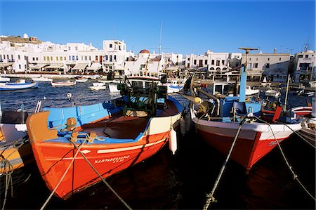 simsearch:841-06031115,k - Harbour with fishing boats, Mykonos Town, island of Mykonos, Cyclades, Greece, Europe Stock Photo - Rights-Managed, Code: 841-02917853