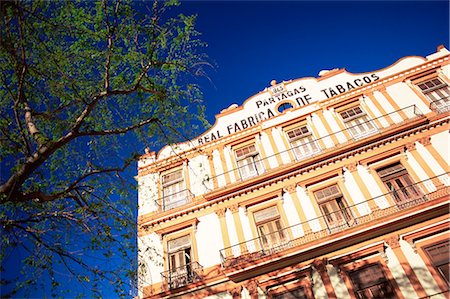 Exterior view of the famous Partegas cigar factory, Havana, Cuba, West Indies, Central America Stock Photo - Rights-Managed, Code: 841-02918076