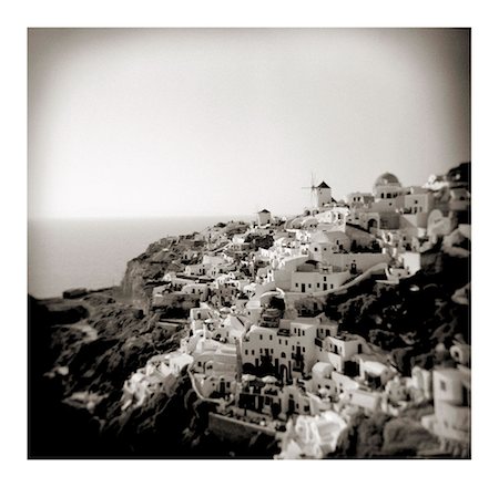 Polaroid of view of the village of Oia, Santorini, Cyclades, Greek Islands, Greece, Europe Stock Photo - Rights-Managed, Code: 841-02918109