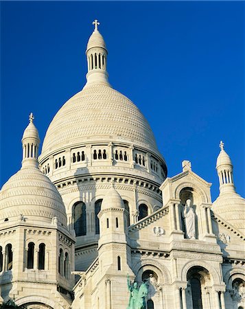 sacre coeur capitals - Sacre Coeur, Montmartre, Paris, France, Europe Stock Photo - Rights-Managed, Code: 841-02918290