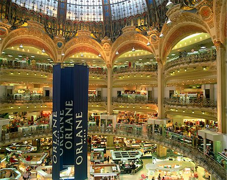 Galleries Lafayette, Paris, France, Europe Foto de stock - Con derechos protegidos, Código: 841-02918406