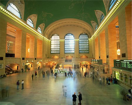 railway station in america - Interior of Grand Central Station, New York, United States of America, North America Stock Photo - Rights-Managed, Code: 841-02918469