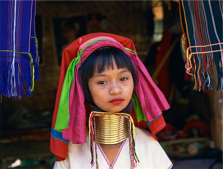 Long neck girl, Paduang tribe, Mae Hong Son in Thailand, Southeast Asia, Asia Stock Photo - Rights-Managed, Code: 841-02918520