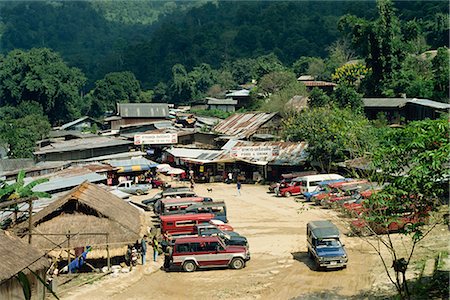 Modern village of the Meo people at Chiang Mai, Thailand, Southeast Asia, Asia Foto de stock - Con derechos protegidos, Código: 841-02918537