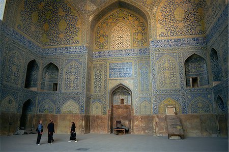 Mehrab under the dome of the Emam Mosque, Isfahan, Iran, Middle East Foto de stock - Direito Controlado, Número: 841-02918599