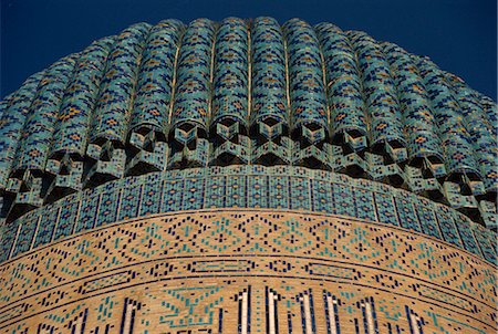 samarkand - Detail of dome of the Gur-Emir Mausoleum, UNESCO World Heritage Site, Samarkand, Uzbekistan, Central Asia, Asia Stock Photo - Rights-Managed, Code: 841-02918606