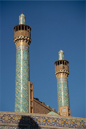 simsearch:841-03063287,k - Minarets of the Emam Mosque, Isfahan, Iran, Middle East Foto de stock - Con derechos protegidos, Código: 841-02918603